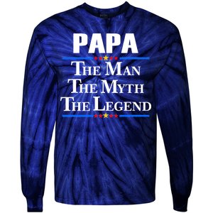 Papa The Man The Myth The Legend Tie-Dye Long Sleeve Shirt