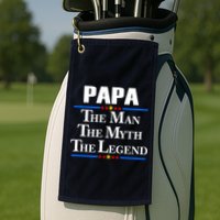 Papa The Man The Myth The Legend Golf Towel