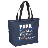 Papa The Man The Myth The Legend Zip Tote Bag