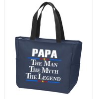 Papa The Man The Myth The Legend Zip Tote Bag