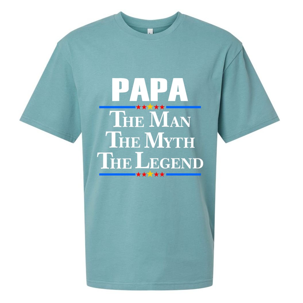 Papa The Man The Myth The Legend Sueded Cloud Jersey T-Shirt
