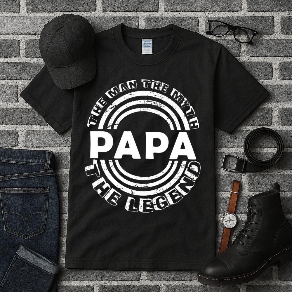 Papa The Man The Myth The Legend Funny Tall T-Shirt
