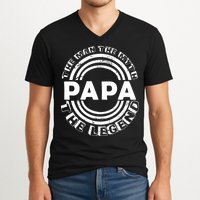 Papa The Man The Myth The Legend Funny V-Neck T-Shirt
