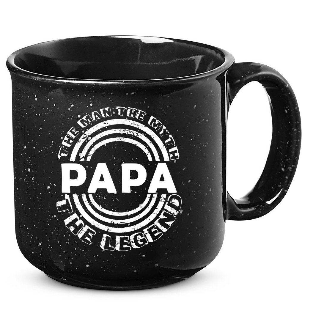 Papa The Man The Myth The Legend Funny 15oz Campfire Ceramic Mug
