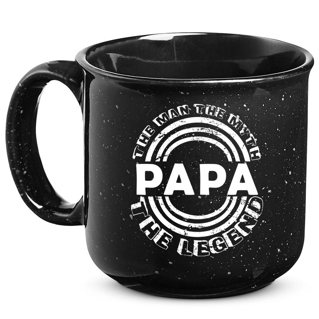 Papa The Man The Myth The Legend Funny 15oz Campfire Ceramic Mug