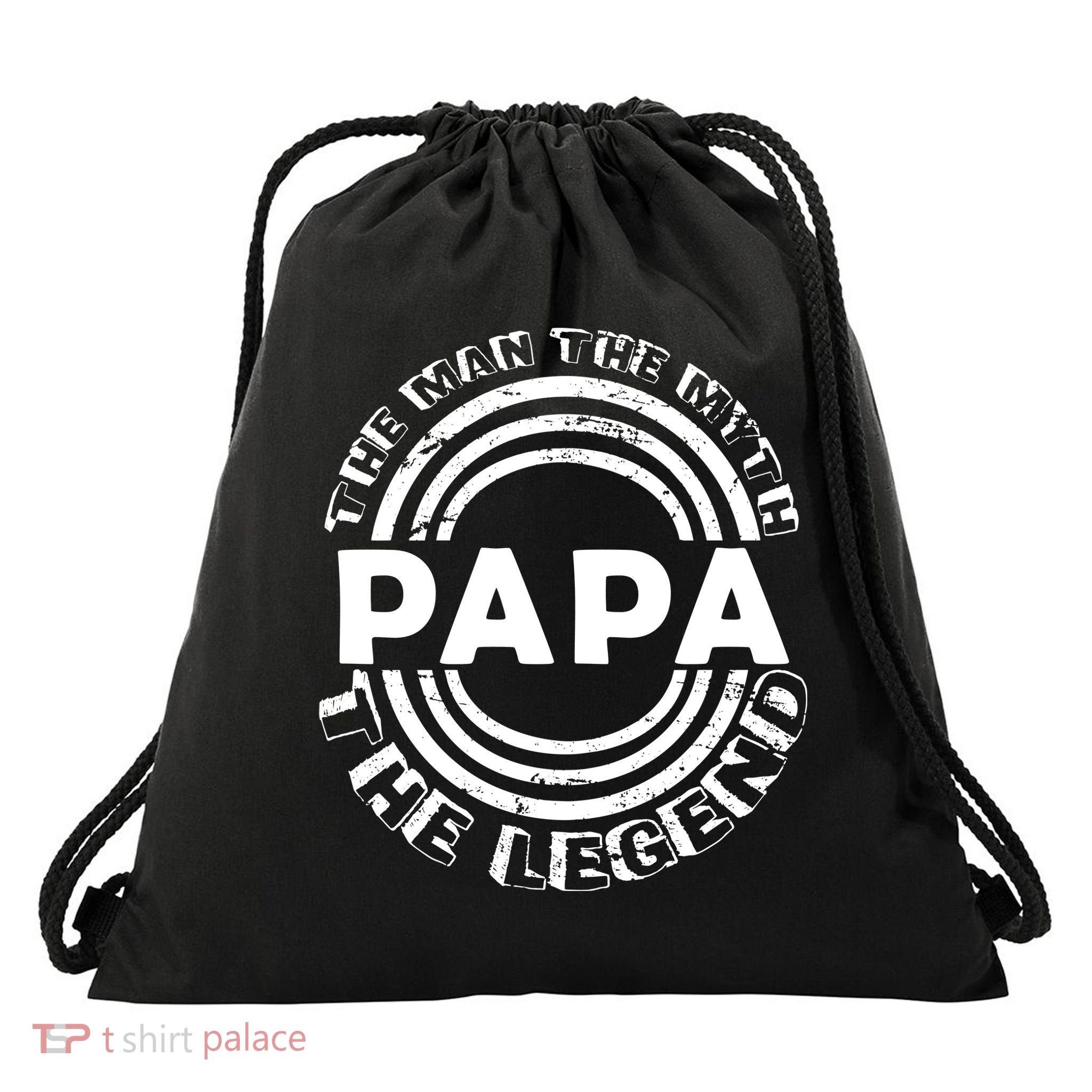 Papa The Man The Myth The Legend Funny Drawstring Bag