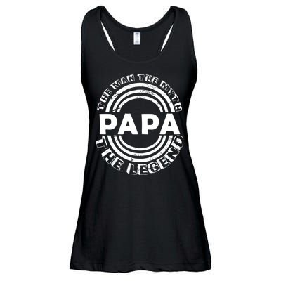 Papa The Man The Myth The Legend Funny Ladies Essential Flowy Tank