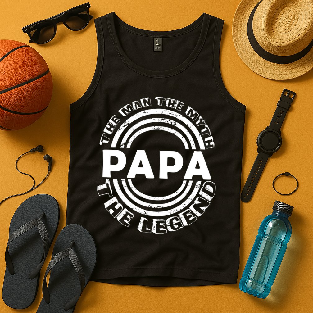 Papa The Man The Myth The Legend Funny Tank Top