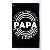 Papa The Man The Myth The Legend Funny Golf Towel
