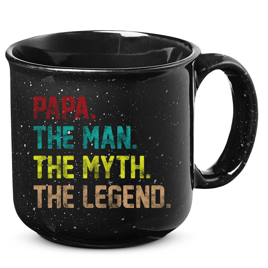 Papa The Man The Myth The Legend Vintage 15oz Campfire Ceramic Mug