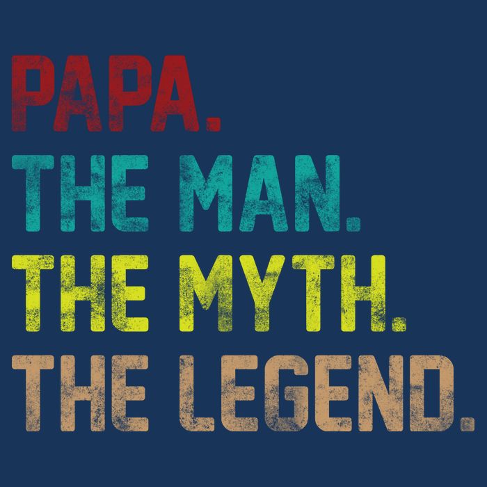 Papa The Man The Myth The Legend Vintage Drawstring Bag