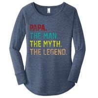 Papa The Man The Myth The Legend Vintage Women's Perfect Tri Tunic Long Sleeve Shirt