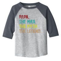 Papa The Man The Myth The Legend Vintage Toddler Fine Jersey T-Shirt