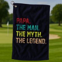 Papa The Man The Myth The Legend Vintage Golf Towel