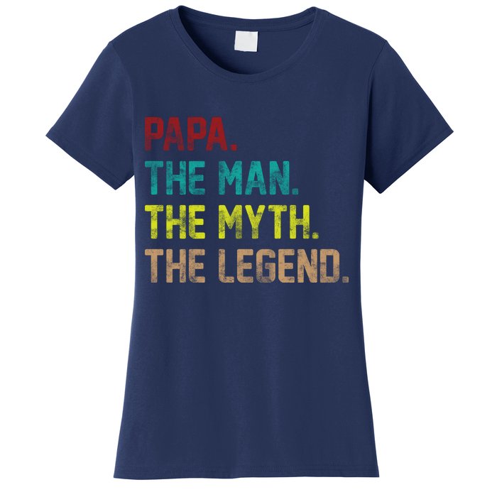 Papa The Man The Myth The Legend Vintage Women's T-Shirt