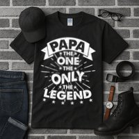 Papa the One The Only The Legend Tall T-Shirt