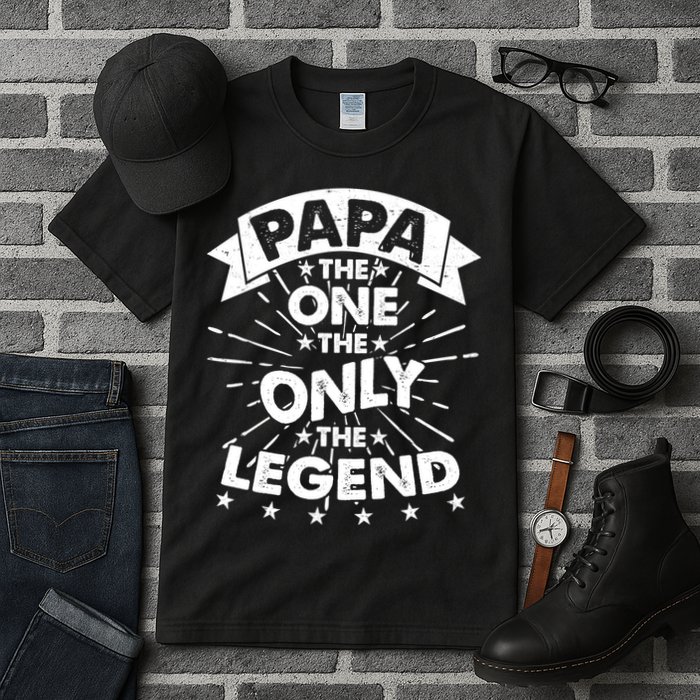 Papa the One The Only The Legend Tall T-Shirt