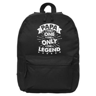 Papa the One The Only The Legend 16 in Basic Backpack