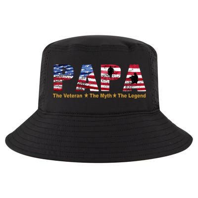 Papa The Veteran The Myth The Legend Cool Comfort Performance Bucket Hat