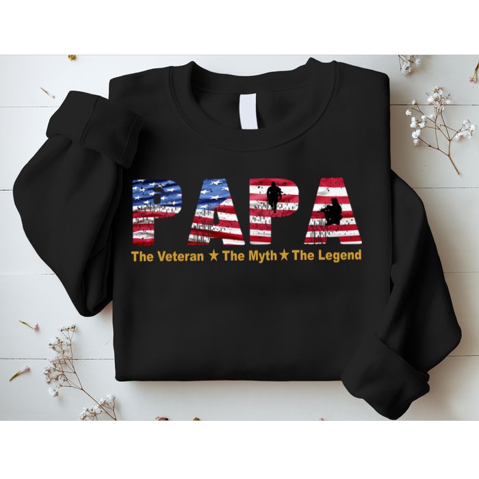 Papa The Veteran The Myth The Legend Sweatshirt