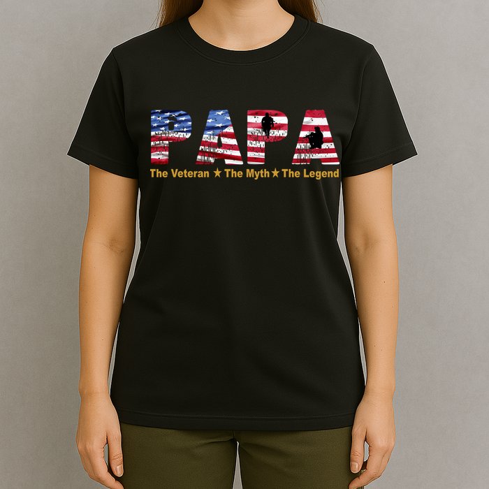 Papa The Veteran The Myth The Legend T-Shirt