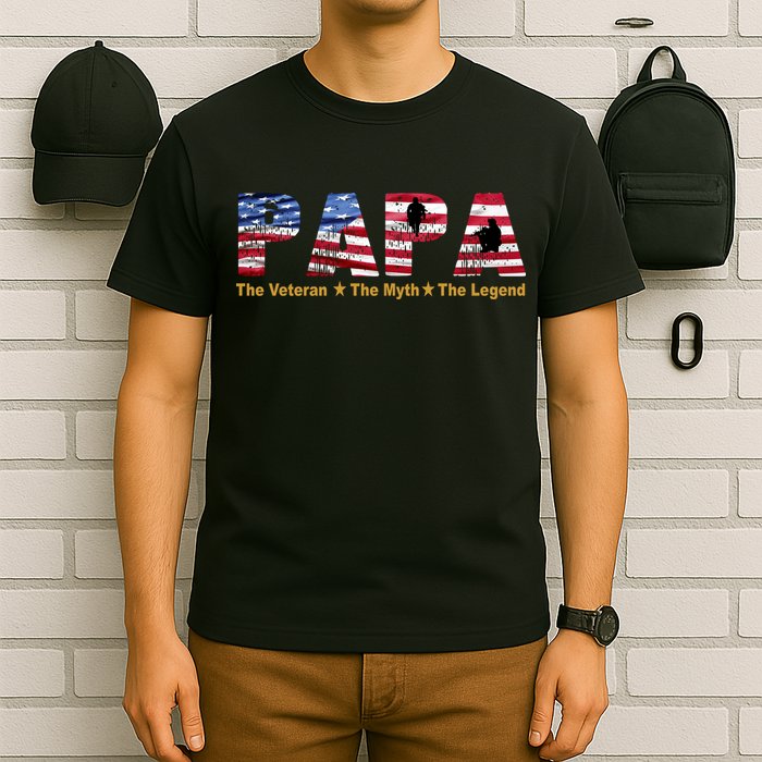 Papa The Veteran The Myth The Legend T-Shirt