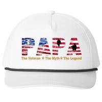 Papa The Veteran The Myth The Legend Snapback Five-Panel Rope Hat