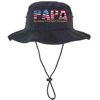 Papa The Veteran The Myth The Legend Bucket Hat