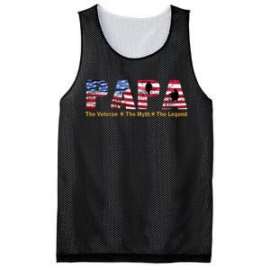 Papa The Veteran The Myth The Legend Mesh Reversible Basketball Jersey Tank