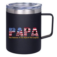 Papa The Veteran The Myth The Legend 12oz Stainless Steel Coffee Mug