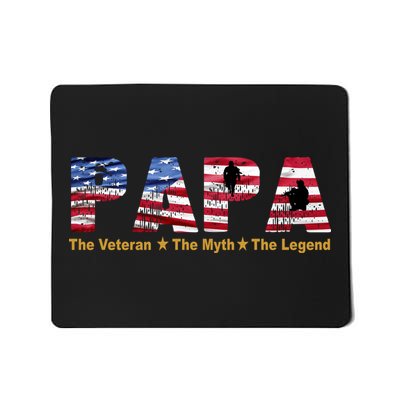 Papa The Veteran The Myth The Legend Mousepad