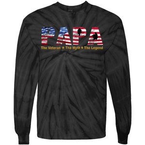 Papa The Veteran The Myth The Legend Tie-Dye Long Sleeve Shirt