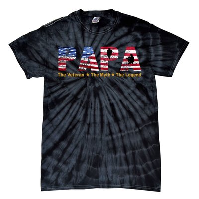 Papa The Veteran The Myth The Legend Tie-Dye T-Shirt