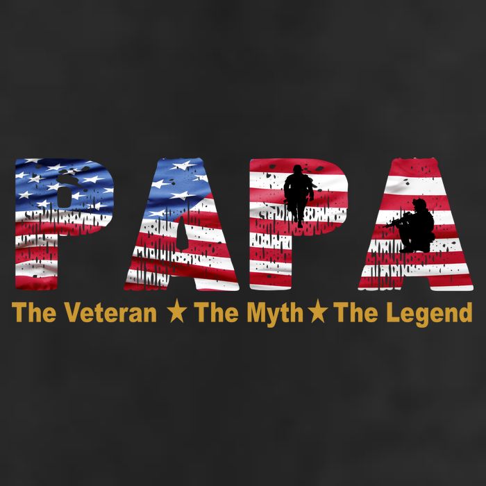 Papa The Veteran The Myth The Legend Golf Towel