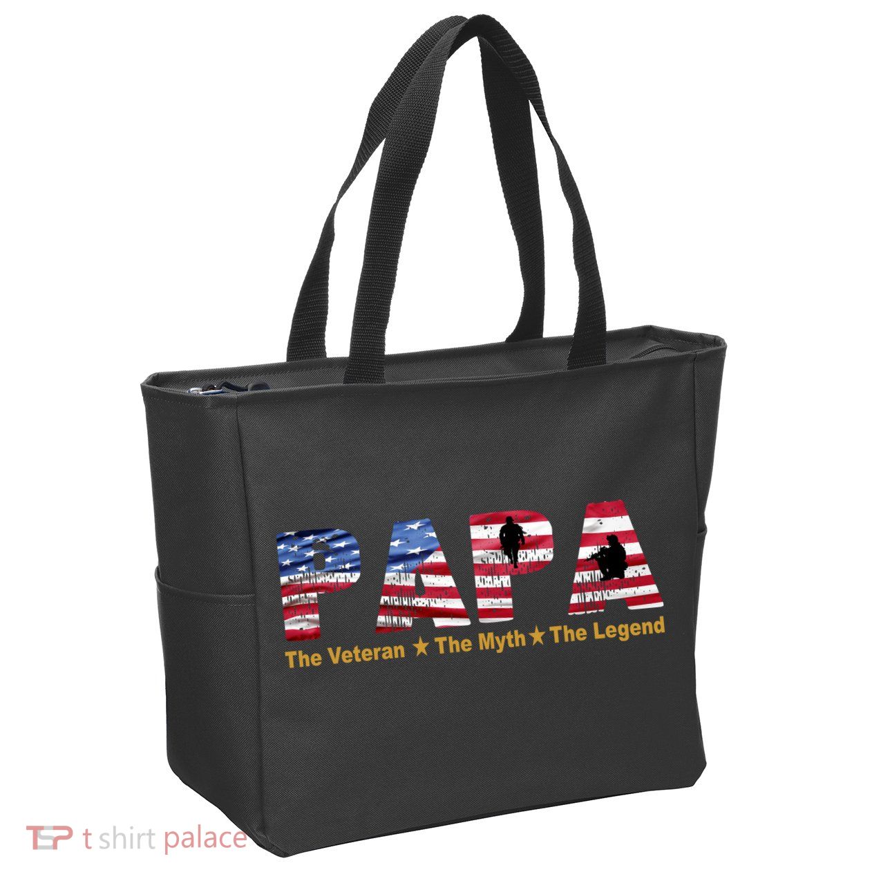 Papa The Veteran The Myth The Legend Zip Tote Bag