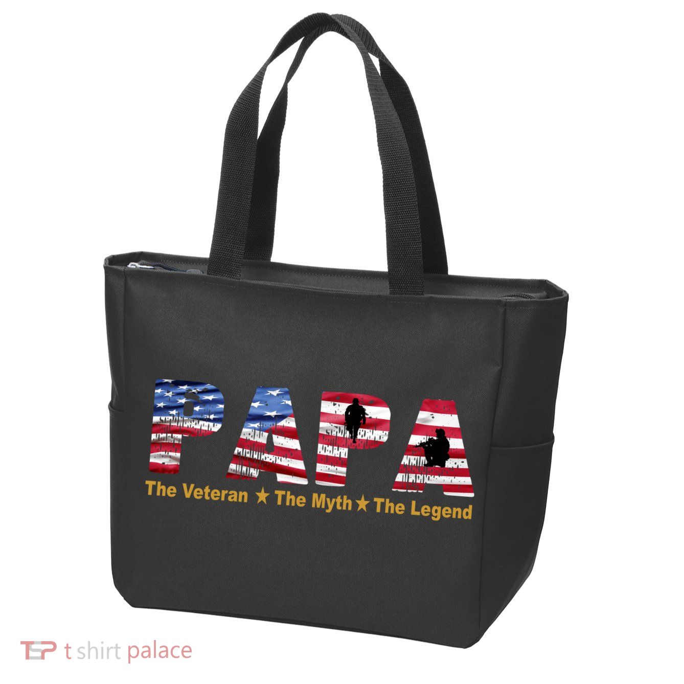 Papa The Veteran The Myth The Legend Zip Tote Bag