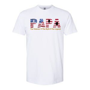 Papa The Veteran The Myth The Legend Softstyle CVC T-Shirt