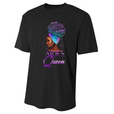 Purple Aries Queen African American Woman March April Zodiac Performance Sprint T-Shirt