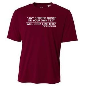 Personalised Any Quote Text Cooling Performance Crew T-Shirt