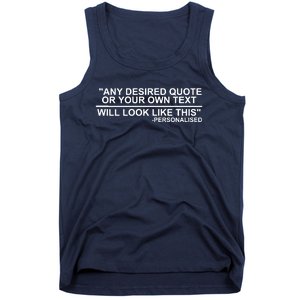 Personalised Any Quote Text Tank Top