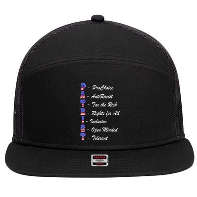 Patriot Anti Racist Tax The Rich Rights For All 7 Panel Mesh Trucker Snapback Hat