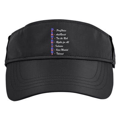 Patriot Anti Racist Tax The Rich Rights For All Adult Drive Performance Visor