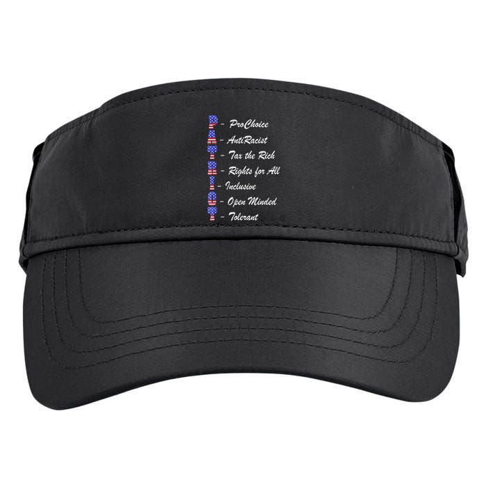 Patriot Anti Racist Tax The Rich Rights For All Adult Drive Performance Visor