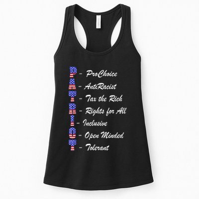 Patriot Anti Racist Tax The Rich Rights For All Womens Tank Top