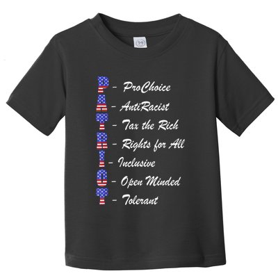 Patriot Anti Racist Tax The Rich Rights For All Toddler T-Shirt