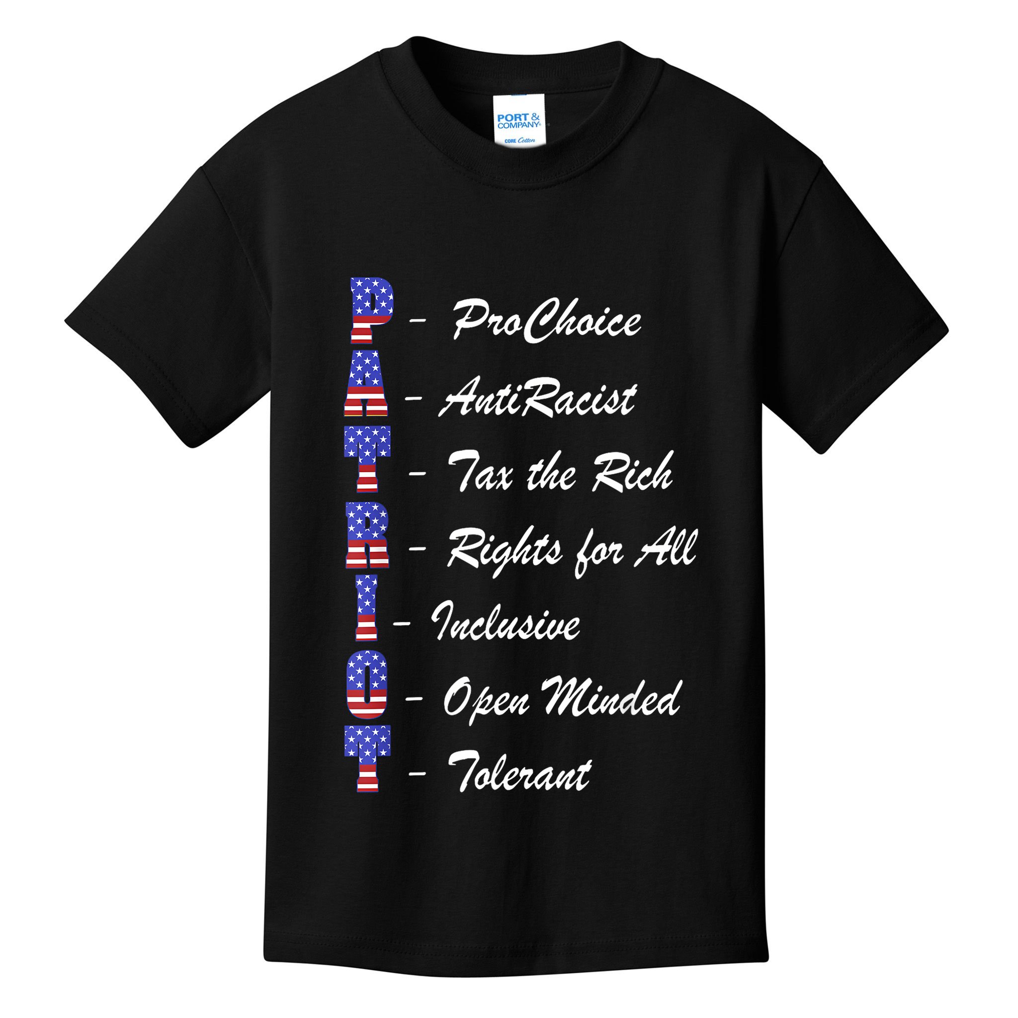 Patriot Anti Racist Tax The Rich Rights For All Kids T-Shirt