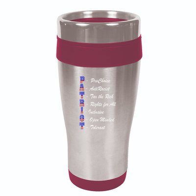 Patriot Anti Racist Tax The Rich Rights For All 16oz Travel Tumbler