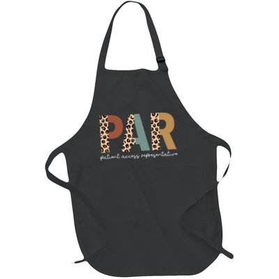Patient Access Representative PAR Leopard Print Full-Length Apron With Pockets