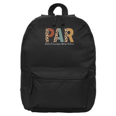 Patient Access Representative PAR Leopard Print 16 in Basic Backpack