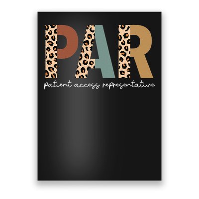 Patient Access Representative PAR Leopard Print Poster